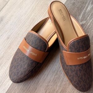 Michael Kors Monogram Brown Loafers